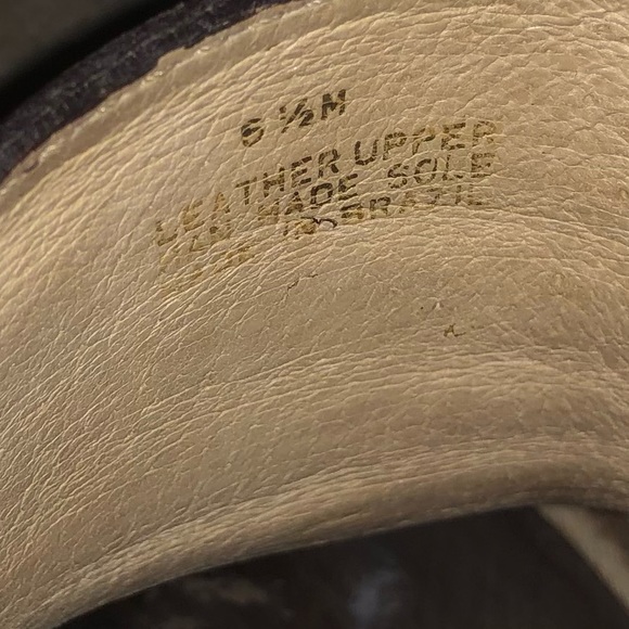 MK MICHAEL KORS Brown Pebble Leather Mules Clogs w/ Wooden Heel & Tassels Sz 6.5 - Picture 7 of 10